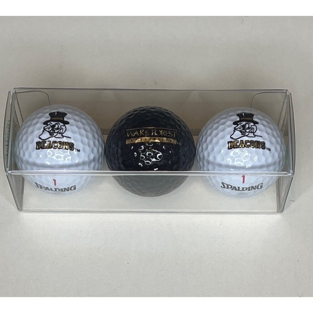 Enjoy Life Spalding Special Occasion Golf Balls Wake Forest Deacon Logo Collegia